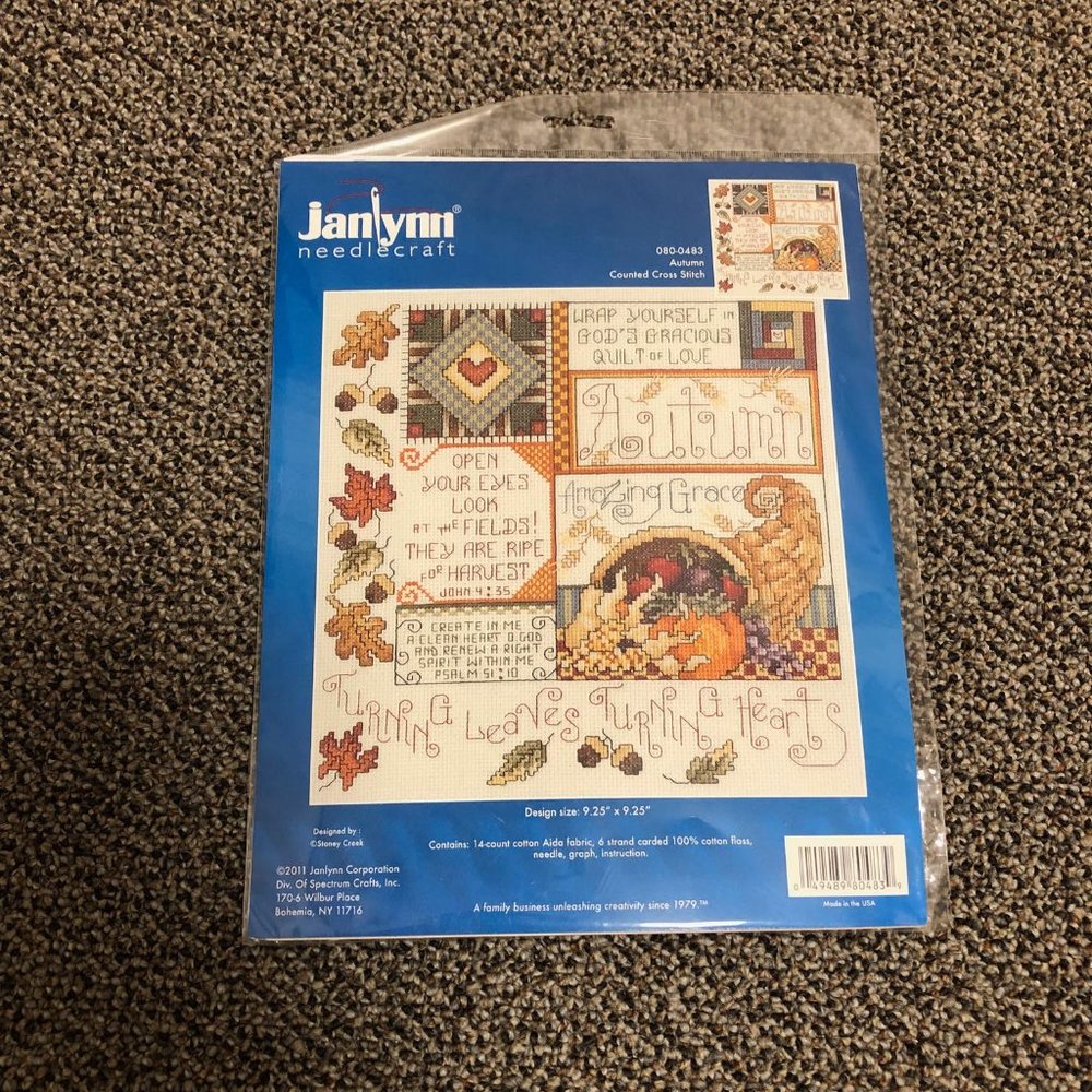 JANLYNN Autumn Counted Cross Stitch, new